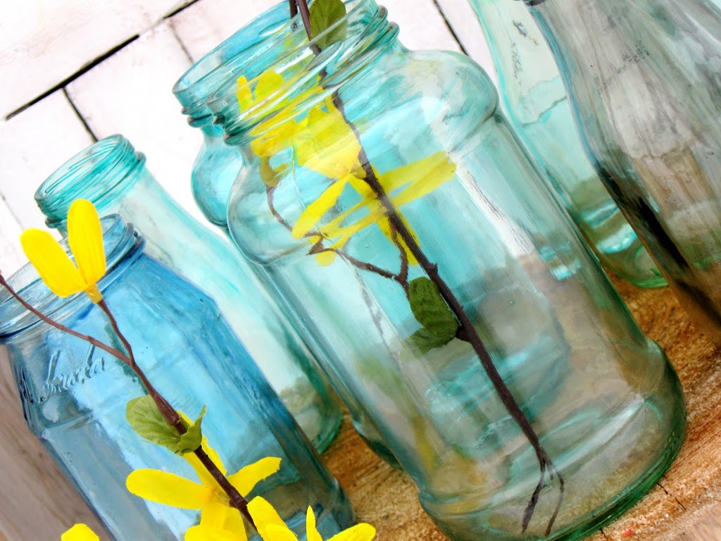 DIY Colored Glass Mason Jars