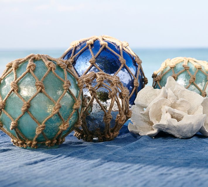 DIY DollarTree Sea Glass Float Bouy Ornaments  Coastal Christmas  Decorating on a Budget 