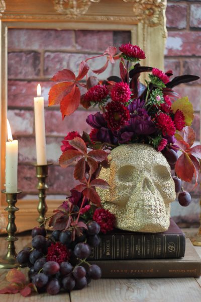 Foam Skull Floral Centerpiece DIY