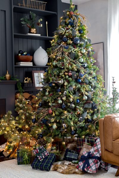 Green And Blue Plaid Christmas Trees