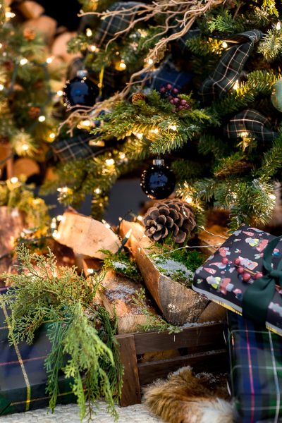 Green and Blue Plaid Christmas Trees