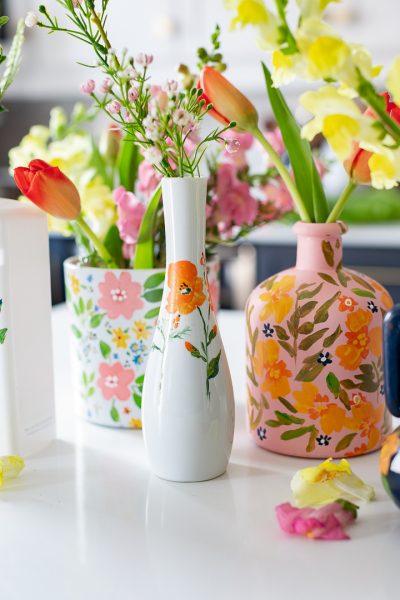 Anthropologie inspired illustrated vases