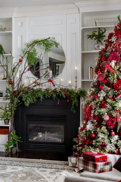 Traditional Red Christmas Tree