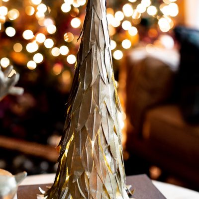 DIY Metal Tabletop Christmas Tree