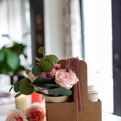 Coffee and Flower Gift Box Idea