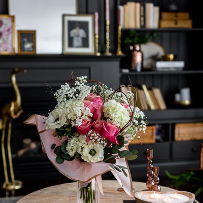 Heart Shaped Rose Bouquet for Valentine’s Day